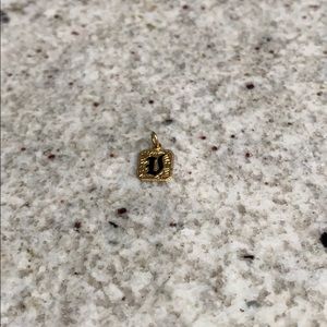 14K gold letter “V” pendent